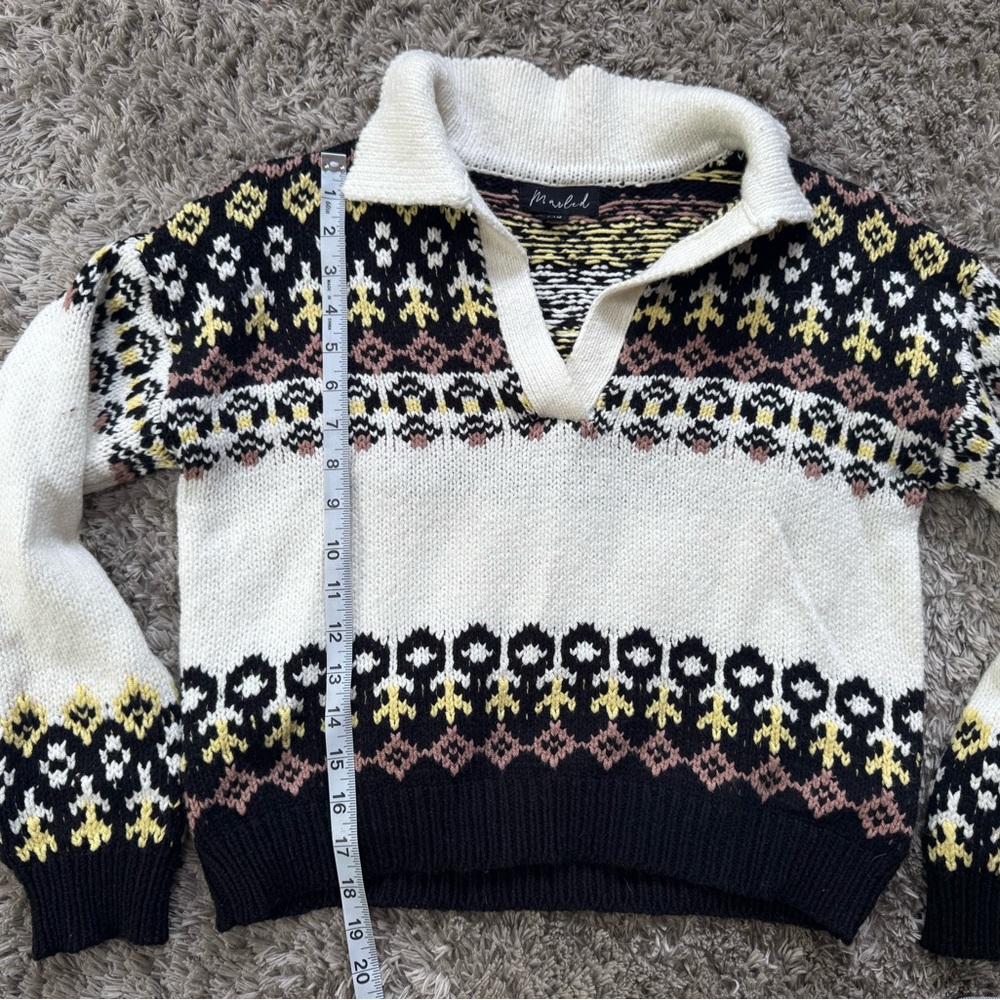 Marbled western style sweater